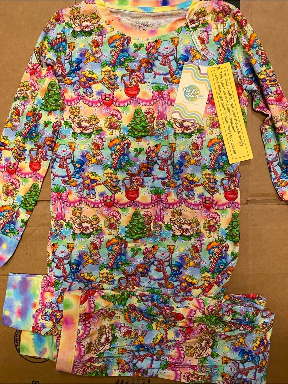 7/8 bamboo pjs NWT Strawberry Shortcake Xmas